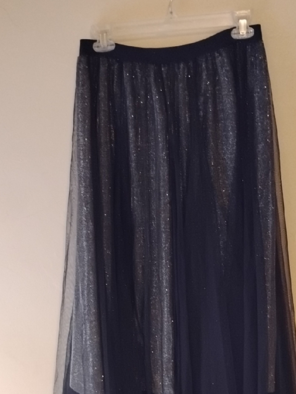 Sparkle Tulle Maxi Skirt - Black